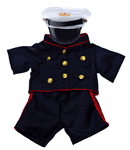 A uniform for a marine officer with a helmet.