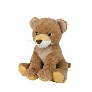 A brown teddy bear with a white collar.