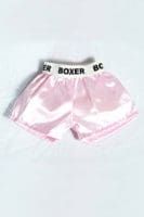 A pair of pink boxers with the word " boxer " on it.