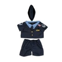 A uniform for a police officer is shown.