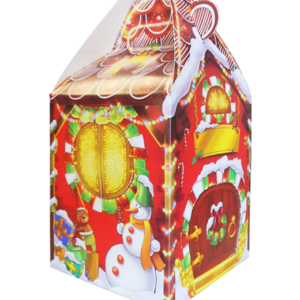 Christmas gingerbread house gift box.