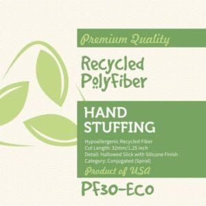 Premium recycled polyfiber hand stuffing.