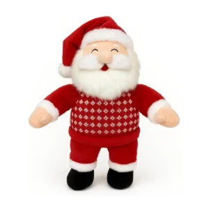 Santa Claus plush toy in red outfit.